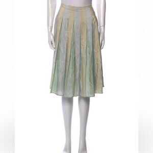 Fendi Pastel 365 Pleated Silk Skirt